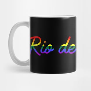 Rio de Janeiro LBGT Pride Parade Rainbow Flag Mug